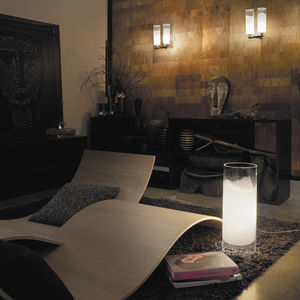 contemporary wall light / glass / LED / round