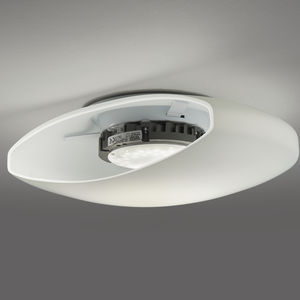 contemporary ceiling light / round / blown glass / LED
