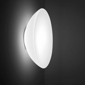 contemporary wall light / glass / round / white