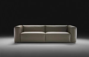 contemporary sofa / fabric / 3-seater / brown