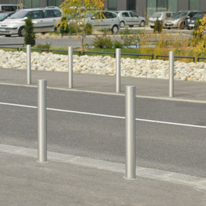 security bollard / stainless steel / high