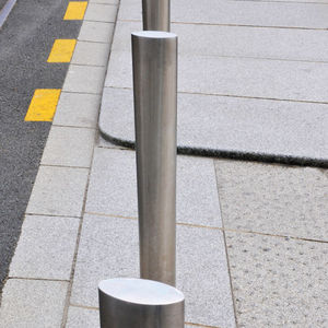 security bollard / stainless steel / high