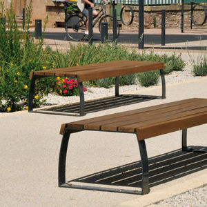 public bench / contemporary / steel / concrete