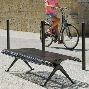 public bench / contemporary / metal / modular