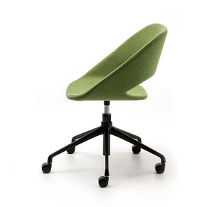 contemporary office chair / on casters / star base / upholstered