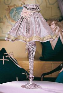 table lamp / classic / crystal / in textile