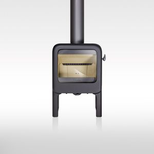 wood heating stove / contemporary / metal