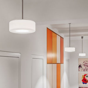 pendant lamp / contemporary / aluminum / glass