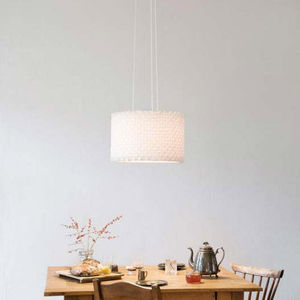 pendant lamp / contemporary / stainless steel / fabric