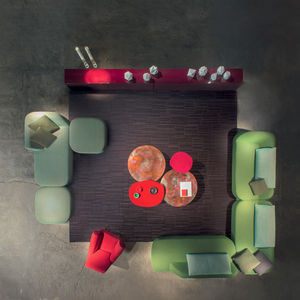 contemporary rug / striped / polyester / polyamide