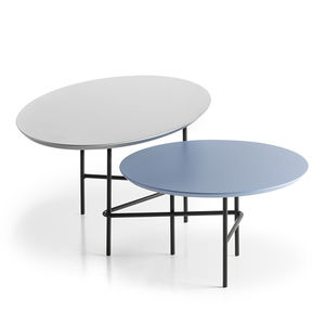 contemporary coffee table / MDF / steel / rectangular