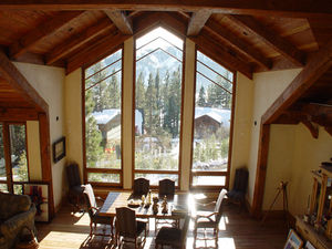 casement window / wooden / thermal break / polygonal