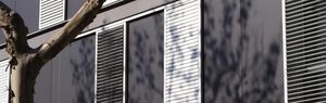 sliding shutters / aluminum / for facades / louvered