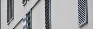 sliding shutters / aluminum / for facades / louvered