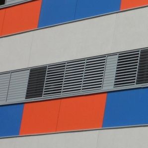 aluminum solar shading / for facades / orientable