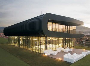 panel curtain wall / aluminum and glass