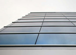 stick system curtain wall / aluminum and glass