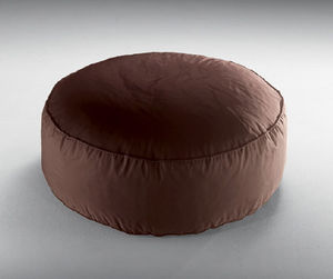 contemporary ottoman / fabric / leather / square