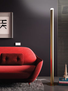 contemporary light column / methacrylate / aluminum / LED