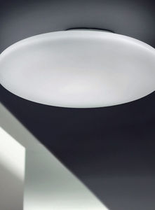 contemporary ceiling light / round / glass / iron