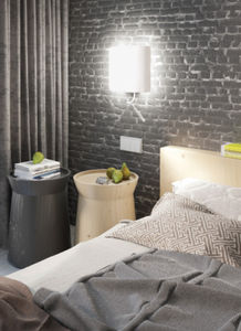contemporary wall light / aluminum / iron / methacrylate