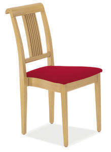 traditional chair / stackable / solid wood