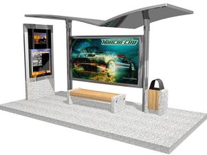granite bus shelter