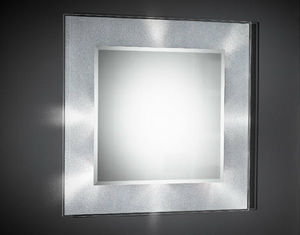 wall-mounted mirror / contemporary / square / illuminated