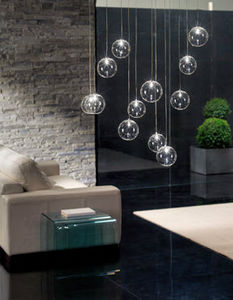 pendant lamp / original design / glass / blown glass