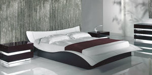 double bed / original design / leather