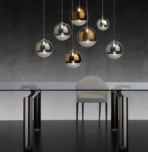 pendant lamp / contemporary / glass