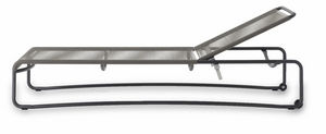 contemporary sun lounger / stainless steel / polyester / garden