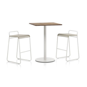 bar stool / contemporary / polyester / stainless steel