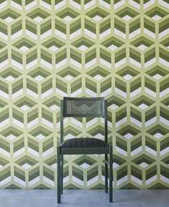 contemporary wallpaper / geometric pattern / 3D effect