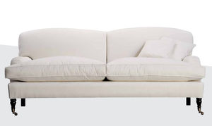 traditional sofa / fabric / white