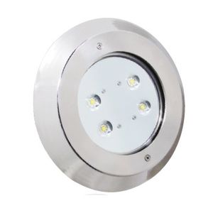 recessed floor light fixture / LED / round / for swimming pools