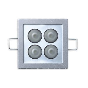 recessed light fixture / LED / square / aluminum