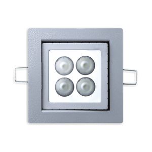 orientable light fixture / recessed / LED / square