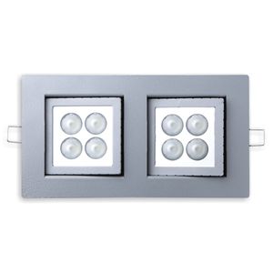 recessed light fixture / LED / rectangular / aluminum