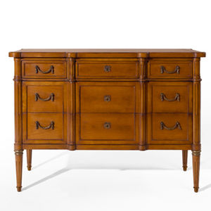 chest of drawers with long legs / Louis XVI style / cherrywood / brass