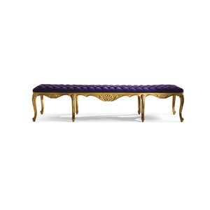 Louis XV style upholstered bench / beech
