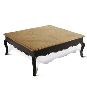 Louis XV style coffee table / oak / beech / cherrywood