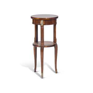 traditional side table / cherrywood / round