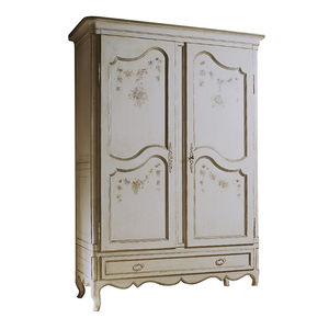 Louis XV style wardrobe / beech / with swing doors / with drawer