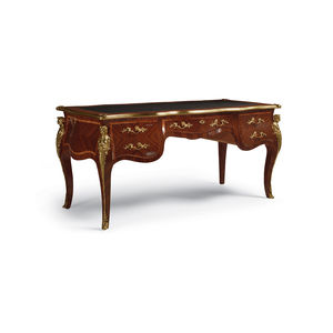 Louis XV style secretary desk / wooden / leather / with storage