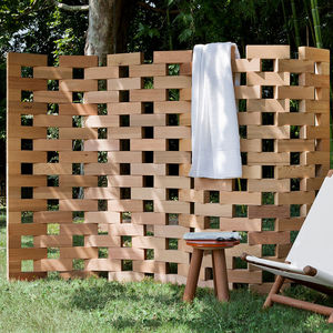 contemporary screen / wooden / garden