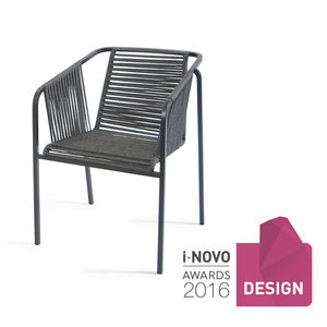 contemporary armchair / stainless steel / garden