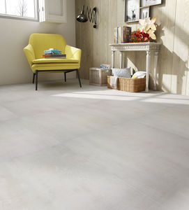 HDF laminated floor tile / floating / stone look / for domestic use