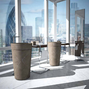 free-standing washbasin / round / marble / original design