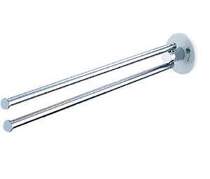 2-bar towel rack / wall-mounted / porcelain / chrome